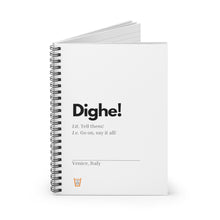 Load image into Gallery viewer, &quot;Dighe&quot; Spiral Notebook - Ruled Line (Extra Europe orders only)
