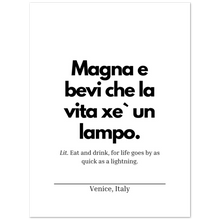 Carica l&#39;immagine nel visualizzatore di Gallery, &quot;Magna e bevi&quot; Premium Matte Paper Poster
