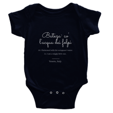 Load image into Gallery viewer, &quot;Bateza` co l&#39;acqua dei folpi&quot; Classic Baby Short Sleeve Onesies
